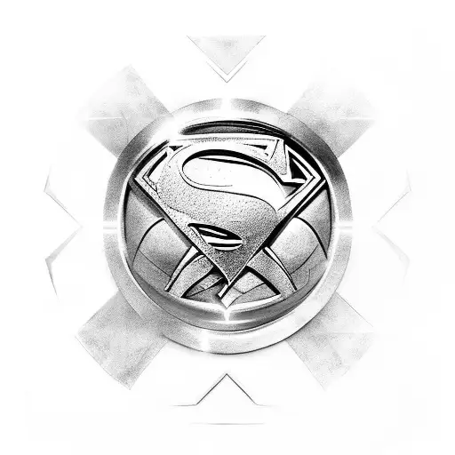 A Powerful Fusion Of Superman And Ironman Symbols In A Unique And Creative Design