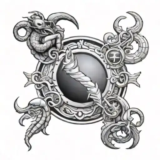 Scorpio Libra Virgo Zodiac Sign Intertwined Symbolizing The Client's