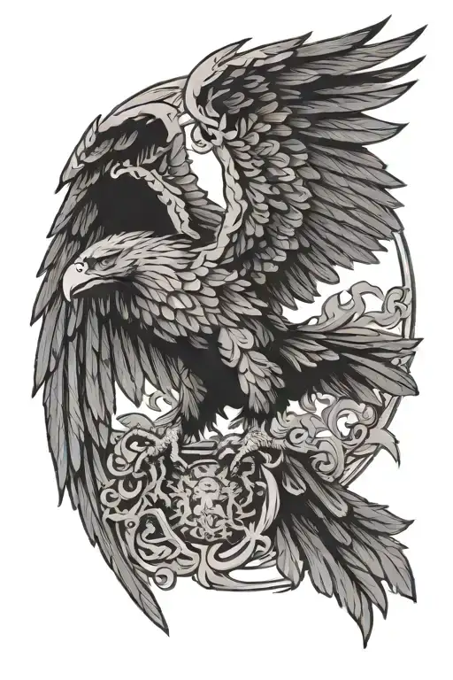 Polish Eagle Fighting Dark Figuers