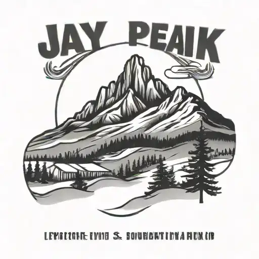 Jay Peak Mountain Outline Vermont