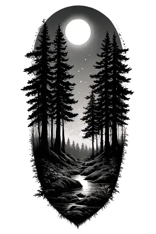 Sunshine Over Forest With Meaning