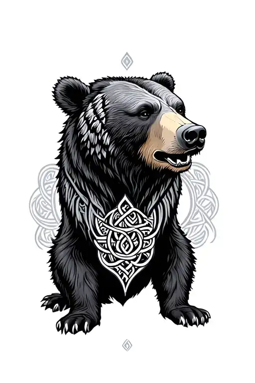 Celtic Landscape With Bear