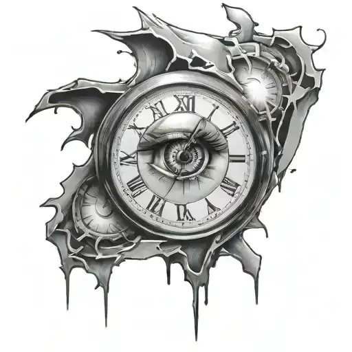 Broken Clock With An Eye Inside