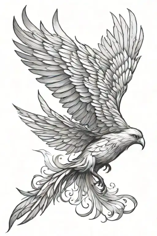 Phoenix Bird Flying