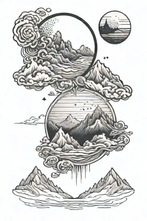 Moon With Mountains Inside