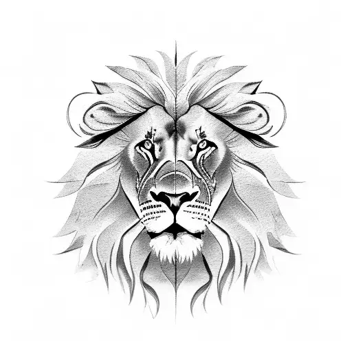 Side Portrait Of A Lion