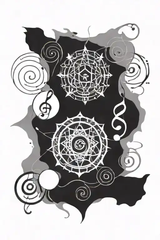 Chakra Symbols With Musical Notes