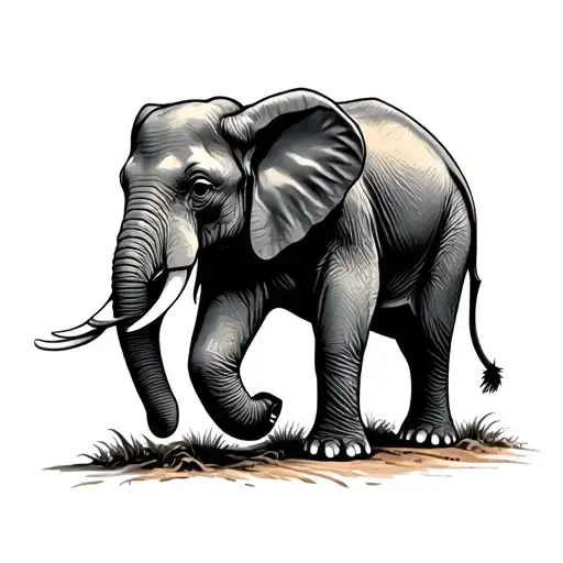 Elephant Walking Towards Us