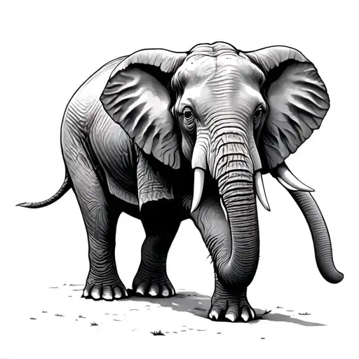 Elephant Walking Towards Us