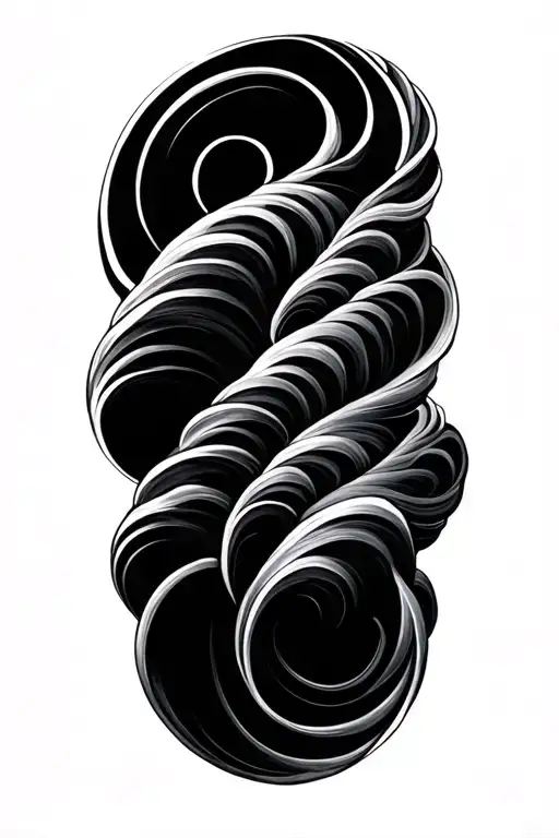 Waves And Fibonacci Spiral