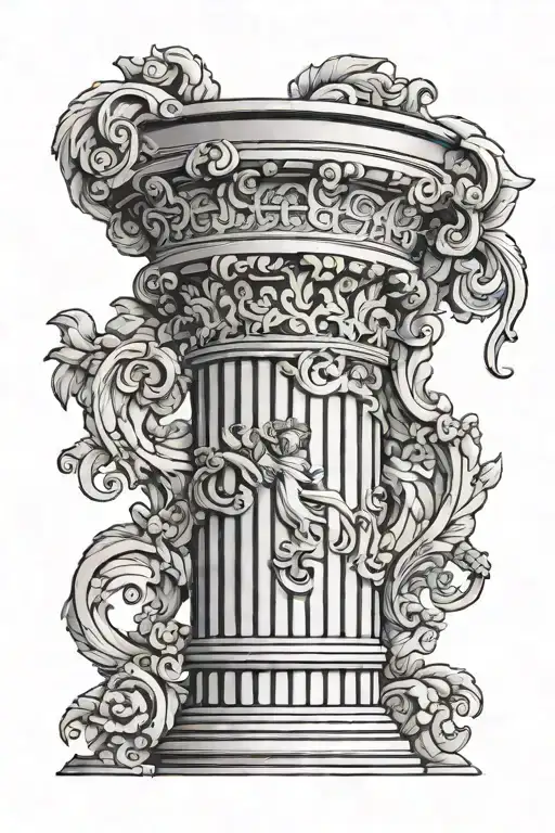 Hestia Greek Column Background