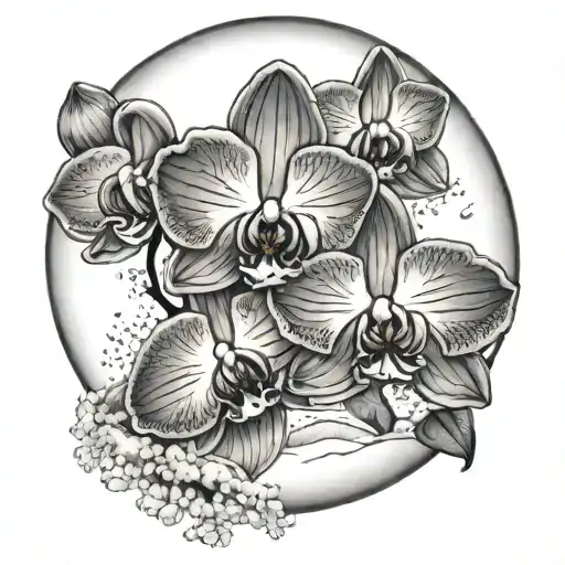 Orchid Inside Snow Globe