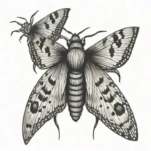 3 Moths Going In A Straight Line