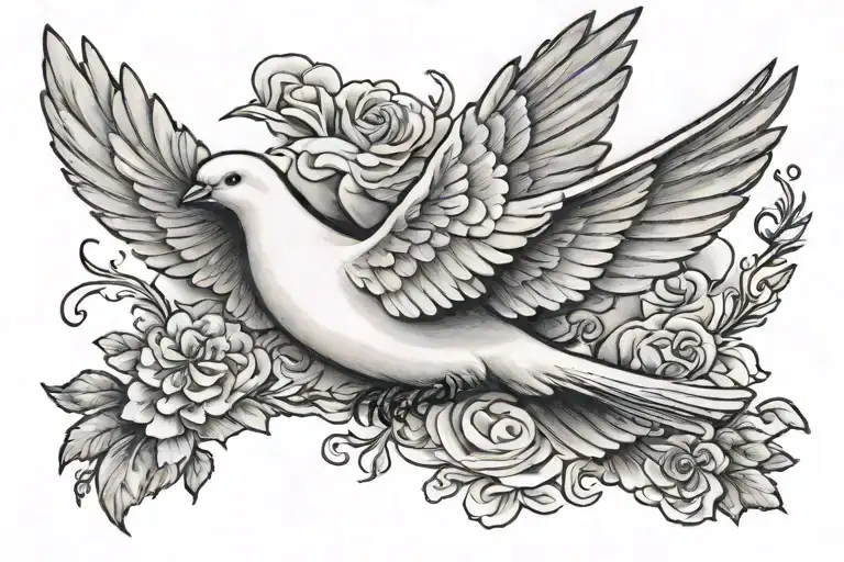 Dove Flying Bird