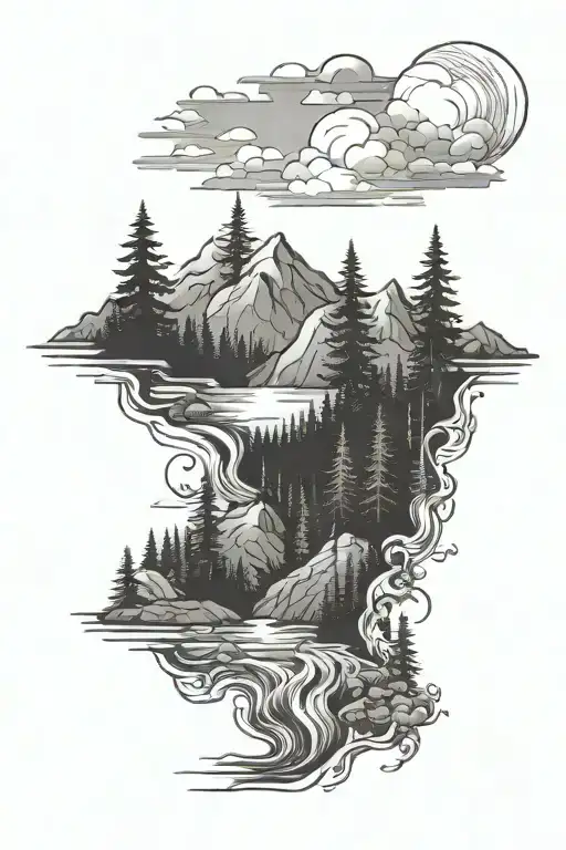 Forest Mountains Rivers Taiga