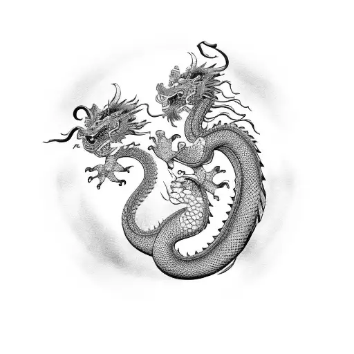 Chinese Dragon And Aries