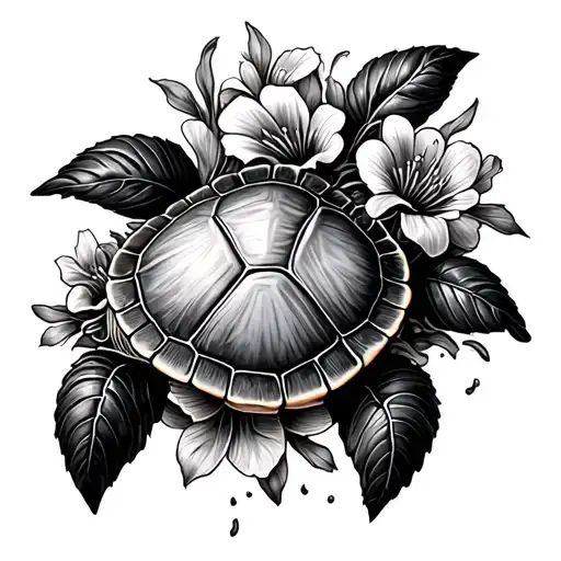 Turtle Mussel Flowers In The Background