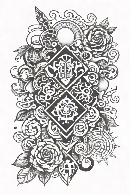 Love For Son Tattoo Featuring Iconic Symbols