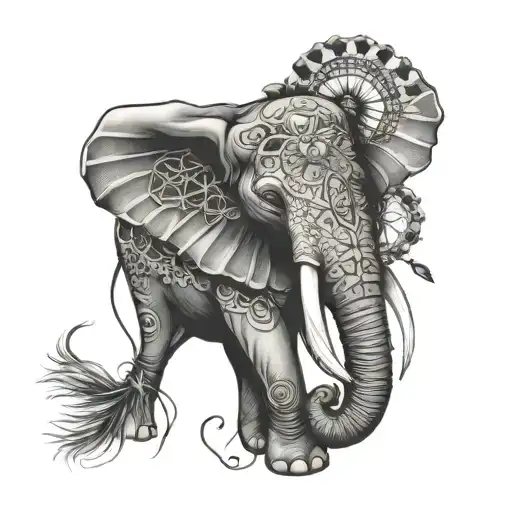 Elephant And Dream Catcher Entangled