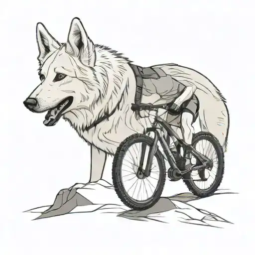 Swiss White Shepherd Mountain Bike