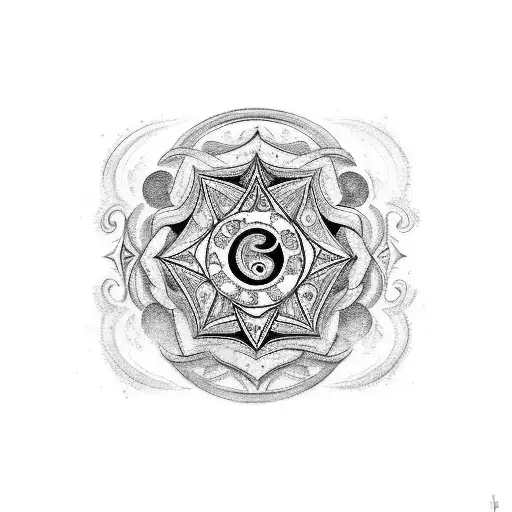 A Tattoo Design Combining A Capricorn Symbol With A Gerbera And Roman Numerals For 1967