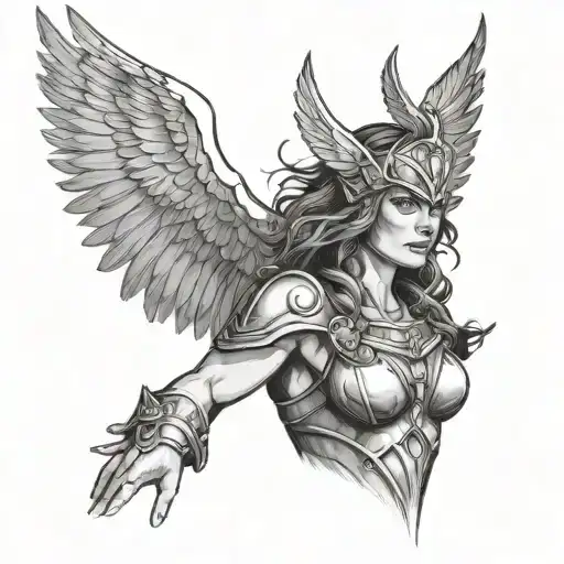 Valkyrie With Glowing Hands