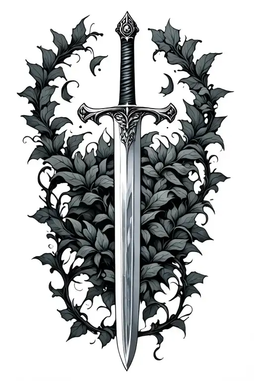 Sword Sorrounded By Vines