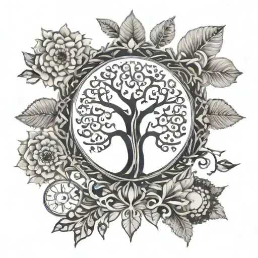 Tree Of Life And Hamsa
