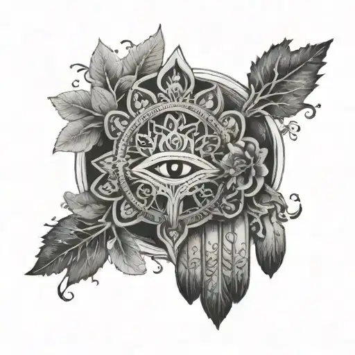 Hamsa And A Tree Of Life