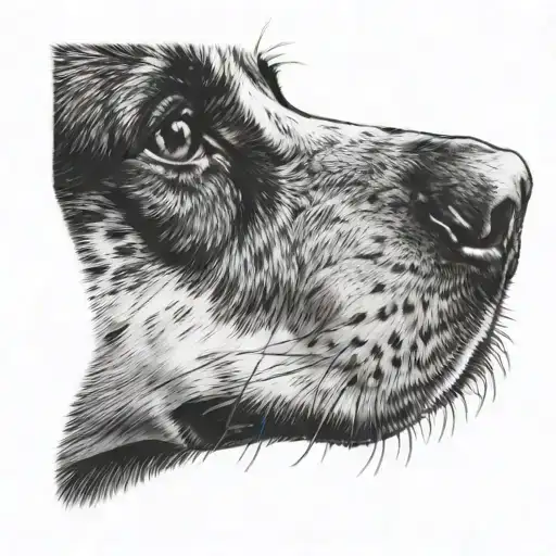 Dog Paw Below A Dog Nose