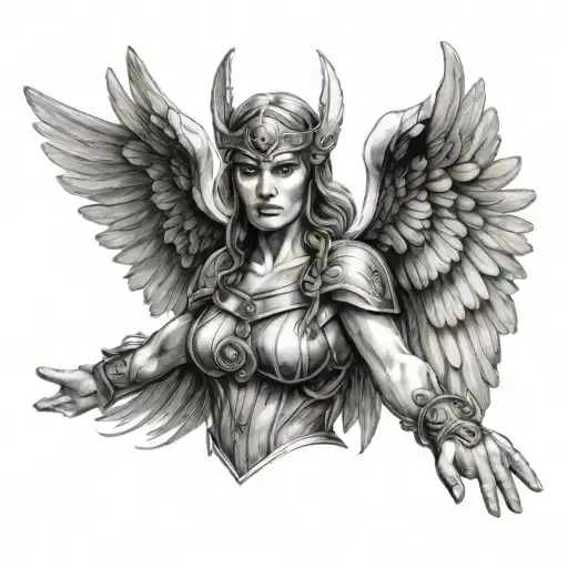 Valkyrie With Hands Reaching Realism