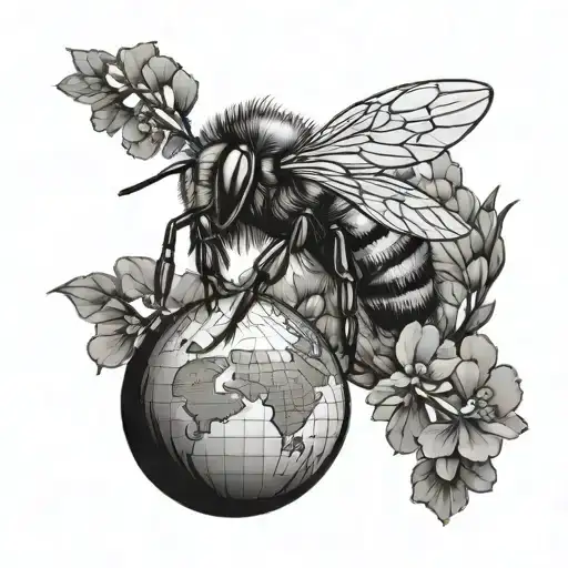 Bee With Globe