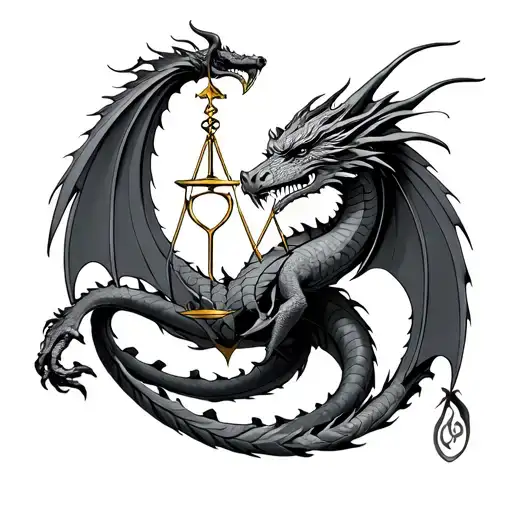 Sign Of Libra And European Dragon