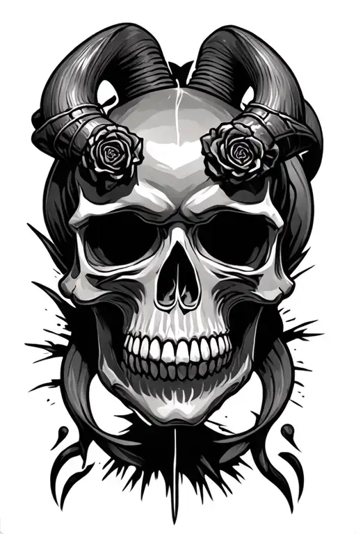 Skull With Horns
