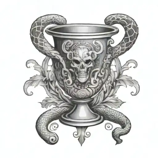 Chalice With A Snake Coming Out Of It