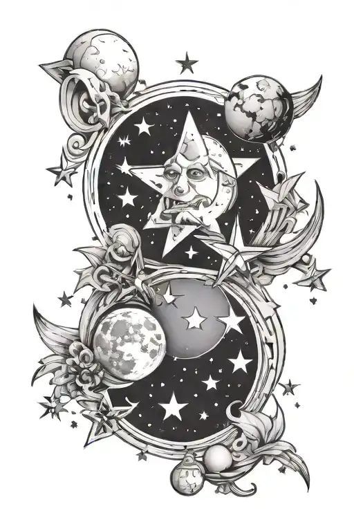 Stars And Moon