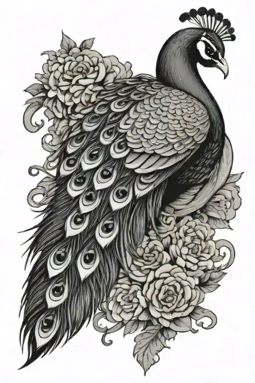 Peacock Looking Back