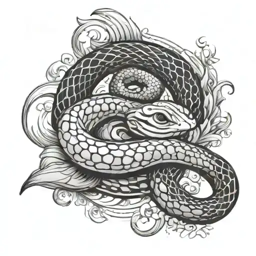 Snake With Whale To Fit On Forearm
