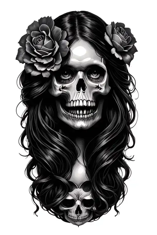 Skull With A Women Face