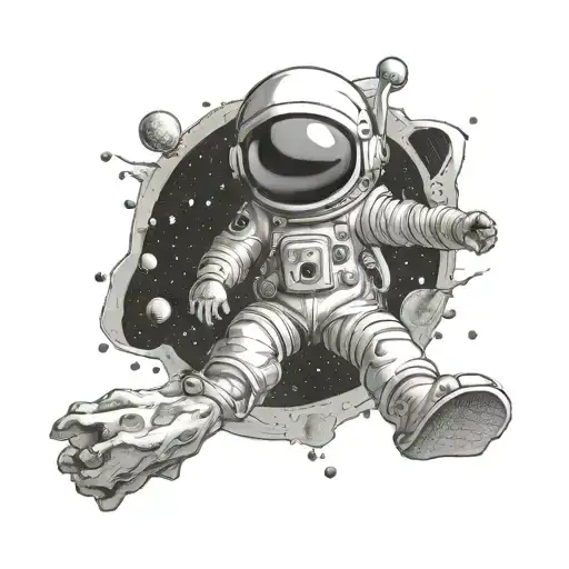 Baby Astronaut On Moon With The Name Dian