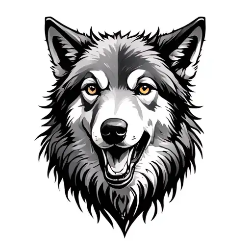 A Sheep Transforming Into An Agressive Wolf Transforming Into A Friendly Shepherd Dog