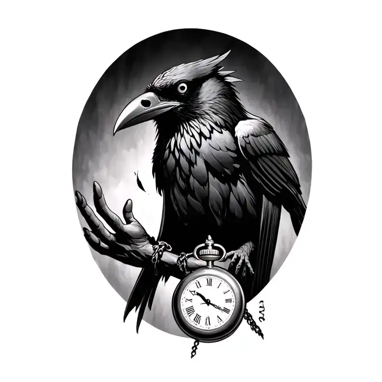 Raven Holding Pocketwatch