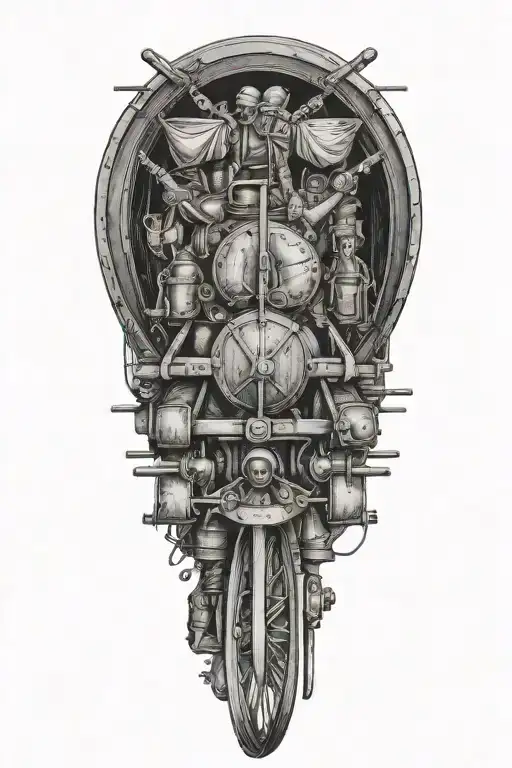 American Revolution Covered Wagon Front View Loaded With Rifles