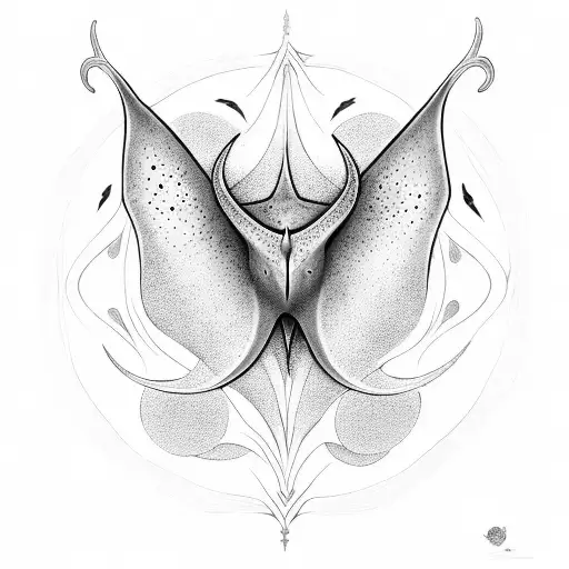 Tree Of Life Witch Manta Ray And Maori Style