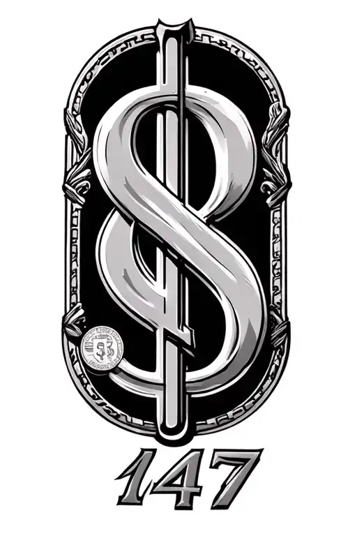 Baby Dollar Banknot And White In Half Arm 47