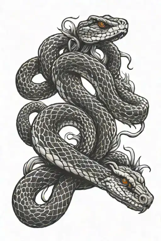 The Snake Crawls Twisting Along Full Length