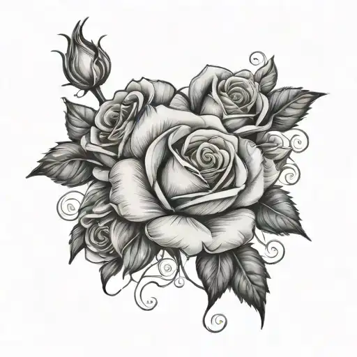 Roses And Kids Names Incorporated Within
