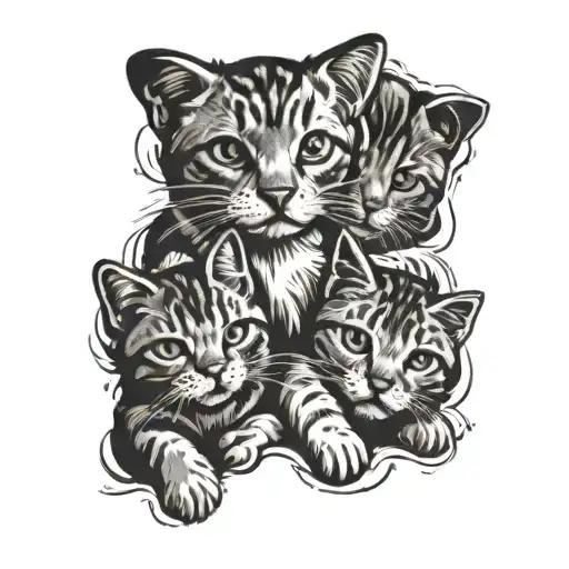 3 Cats And A Dog Paw Prints