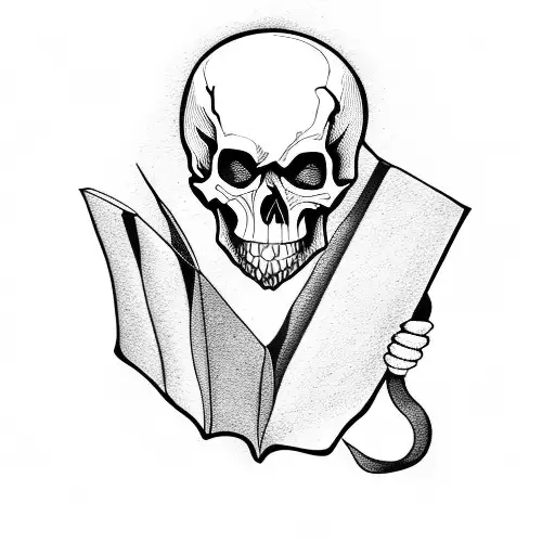 Skull With Books