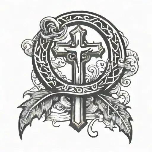 Horseshoe With A Christian Cross